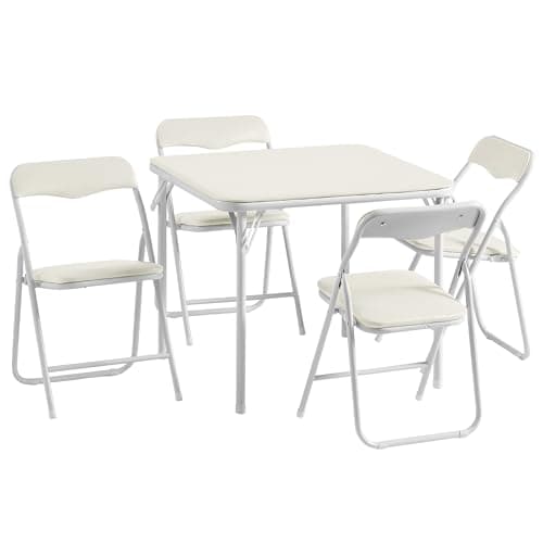 VECELO 5-Piece 24-in Card Table & Chair Set