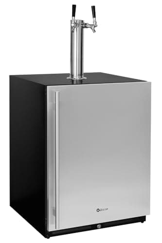 Kegco 24-in Built-In Dual-Tap Stainless Kegerator with Dispense Kit
