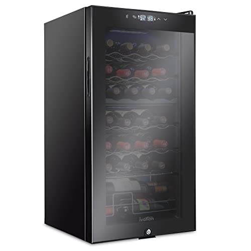 Ivation 28-Bottle Dual-Zone Compressor Wine Cooler (lockable)