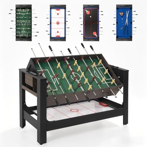 RAYKEEP 54-in 4-in-1 Swivel Multi-Game Table
