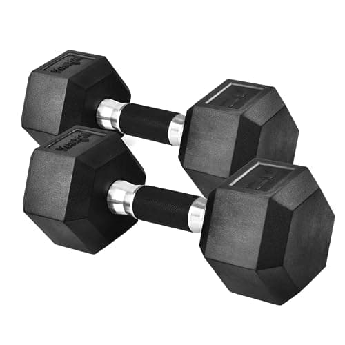 Yes4All Rubber Hex Dumbbells (20 lb pair)