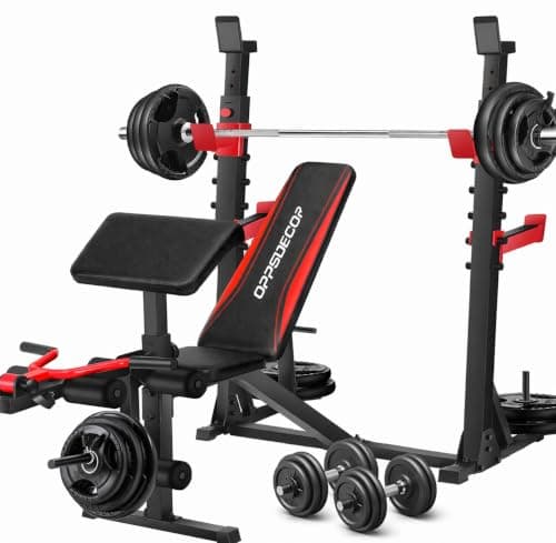 OPPSDECOR 900 lb Bench Set with Squat Rack