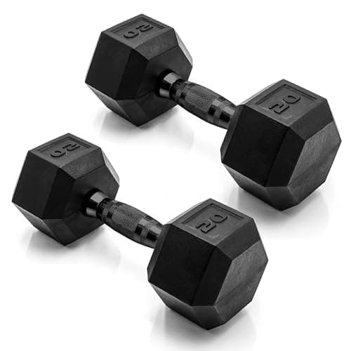 CAP 20 lb Rubber Hex Dumbbells (pair)