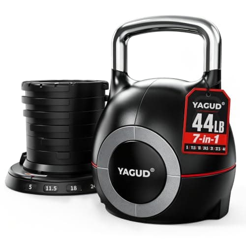 Yagud Adjustable Kettlebell (5-44 lb, 7 levels)