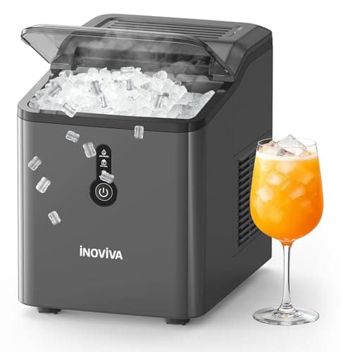 INOVIVA Compact Countertop Nugget Ice Maker (26.5 lb/day)