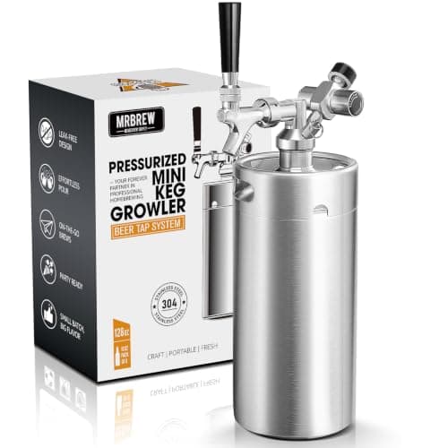 MRbrew 128 oz Mini Keg Growler Draft Dispenser