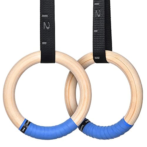 PACEARTH Wooden Gymnastic Rings (cam buckle)