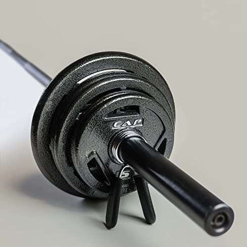 CAP Barbell Starter Olympic Weight Set (7 ft bar + 110 lb plates)