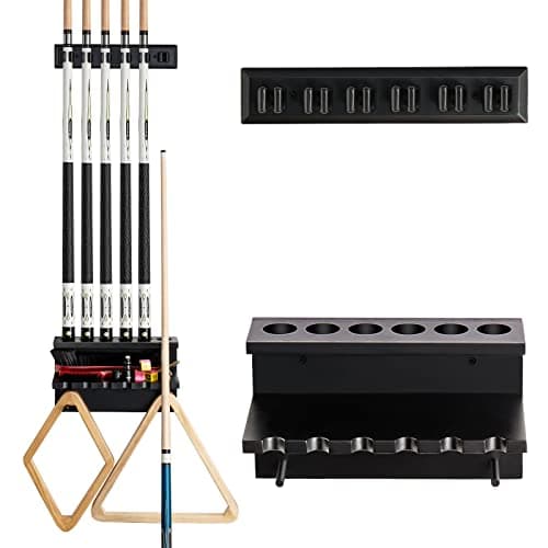 EXTCCT Hardwood Wall-Mount Pool Cue Rack