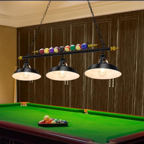 Rossesay Adjustable 3-Light Pool Table Light (7-8 ft Tables)