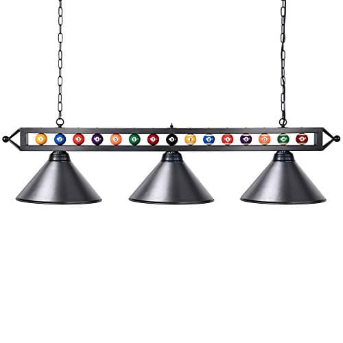 Wellmet 59-in Pool Table Light with Billiard Ball Decor