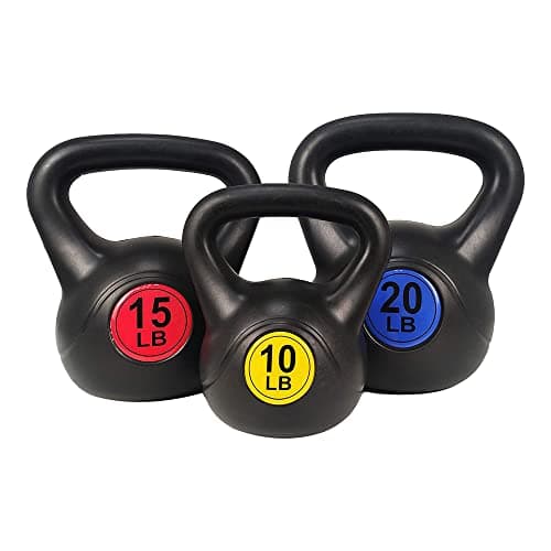 BalanceFrom Wide Grip Kettlebell Set (10 / 15 / 20 lb)