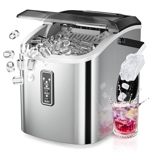 EUHOMY Countertop Ice Maker (26 lb/24h, self-cleaning)
