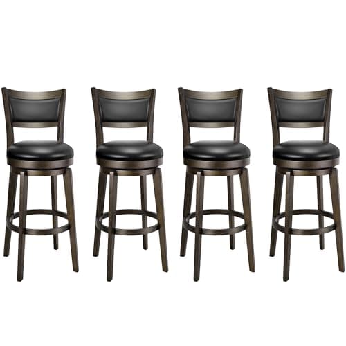 PrimeZone 30-in Swivel Bar Height Stools (Set of 4)