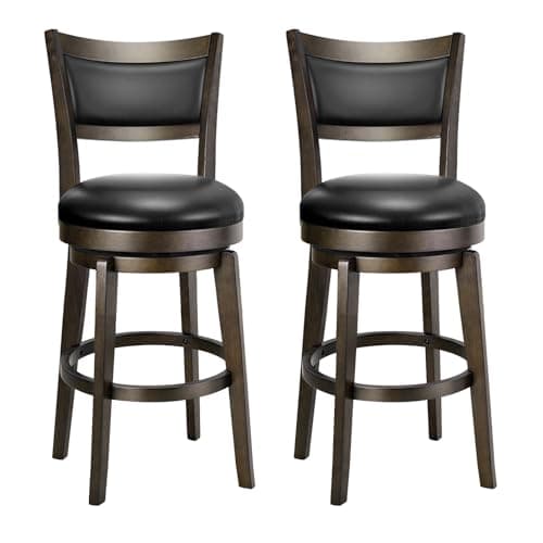 PrimeZone 24-in Swivel Counter Height Bar Stools (Set of 2)