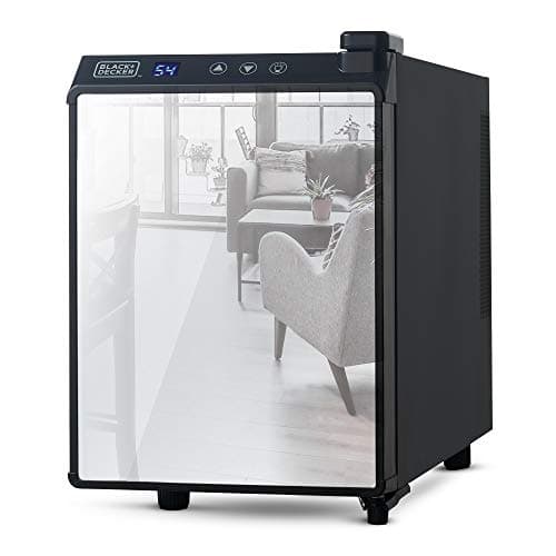 BLACK+DECKER 6-Bottle Wine Chiller (mirrored door)