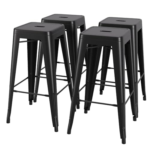 PayLessHere 30-in Stackable Backless Bar Stools (set of 4)