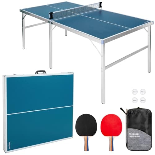 GoSports 6 ft x 3 ft Mid-Size Table Tennis Game Set