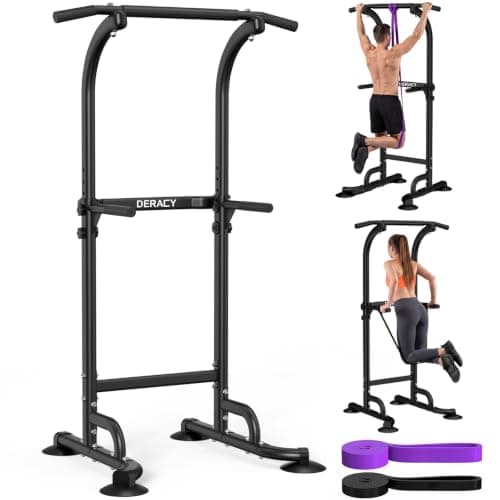 DERACY Free-Standing Power Tower (with assist bands)