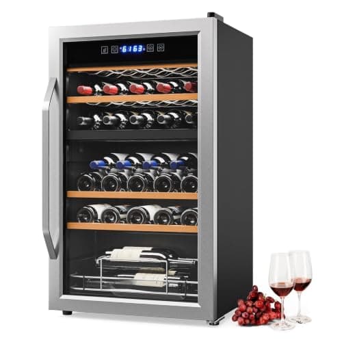 Bonnlo 33-Bottle Dual-Zone Wine Cooler