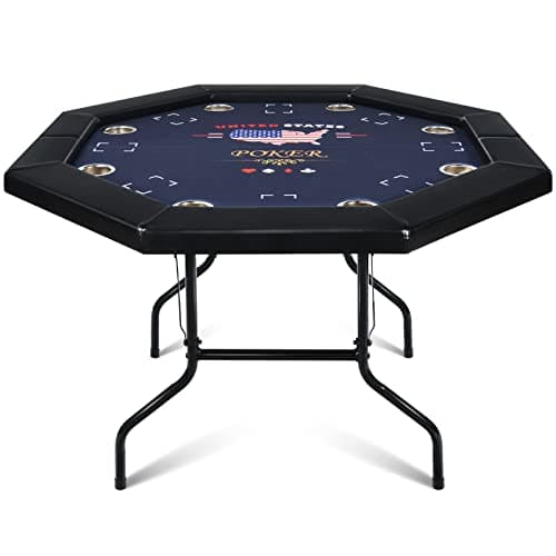 REAHOISY 48-in Foldable Poker Table (8 player)