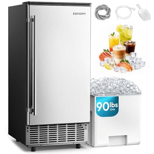 EUHOMY 15-in Undercounter Ice Maker (90 lb/day)