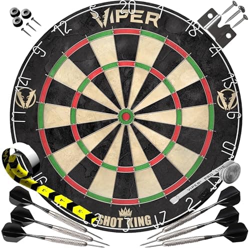 Viper Shot King Sisal Bristle Dartboard Set (with 6 darts)