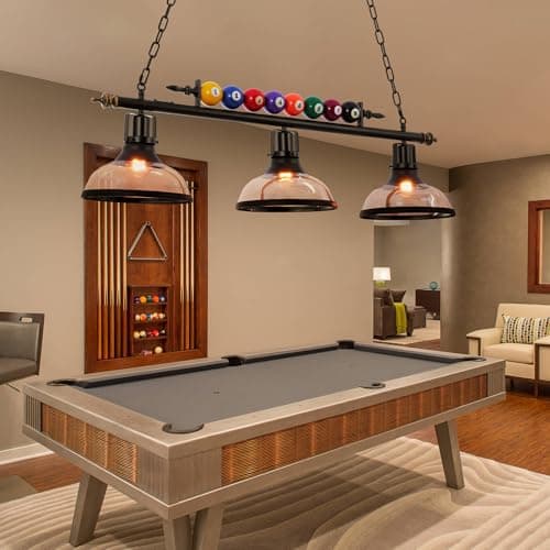 KPIBEST 3-Glass-Shade Pool Table Light