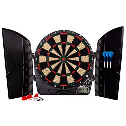 Franklin Sports FS3000 Electronic Dart Board Set with Cabinet