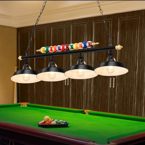 Rossesay 4-Light Adjustable Pool Table Light (7-8 ft)