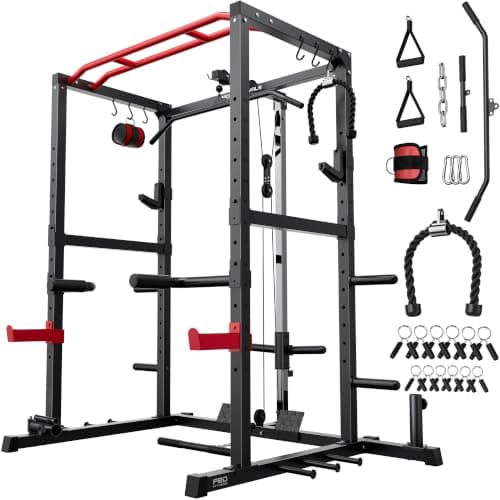 SPORTSROYALS Power Rack (with Lat Pulldown)