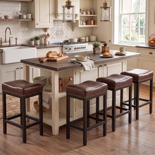 DUMOS 24-in Counter Height Bar Stools (Set of 4)