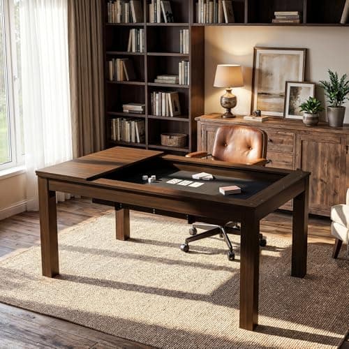 MOUMON 63-in Board Game Table (removable felt top, 4-6 players)