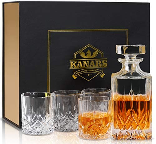 KANARS Whiskey Decanter & Glasses Gift Set
