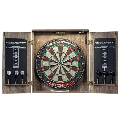 Accudart Match Pro Dartboard Cabinet Set with LED