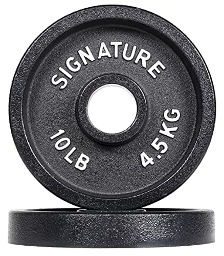 Signature Fitness Deep Dish Olympic Cast Iron Plates