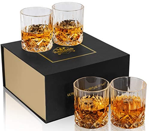KANARS Old Fashioned Whiskey Glasses, 10 oz (set of 4)