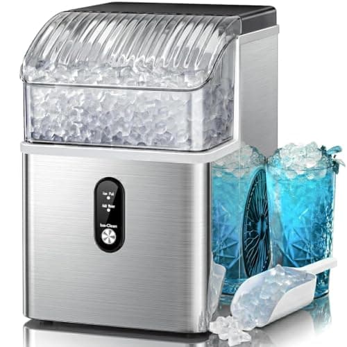 Kismile Countertop Nugget Ice Maker (35 lb/day, stainless)