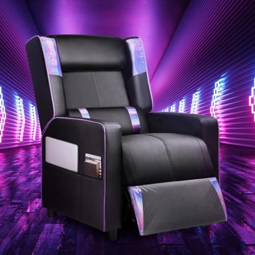 LUCKRACER PU Leather Single Recliner Sofa