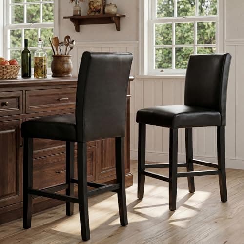 GOTMINSI 24-in Upholstered Counter-Height Stools (set of 2)