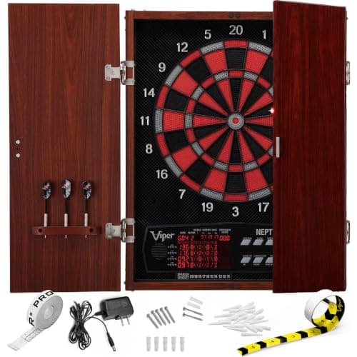 Viper Neptune Electronic Soft-Tip Dartboard with Cabinet