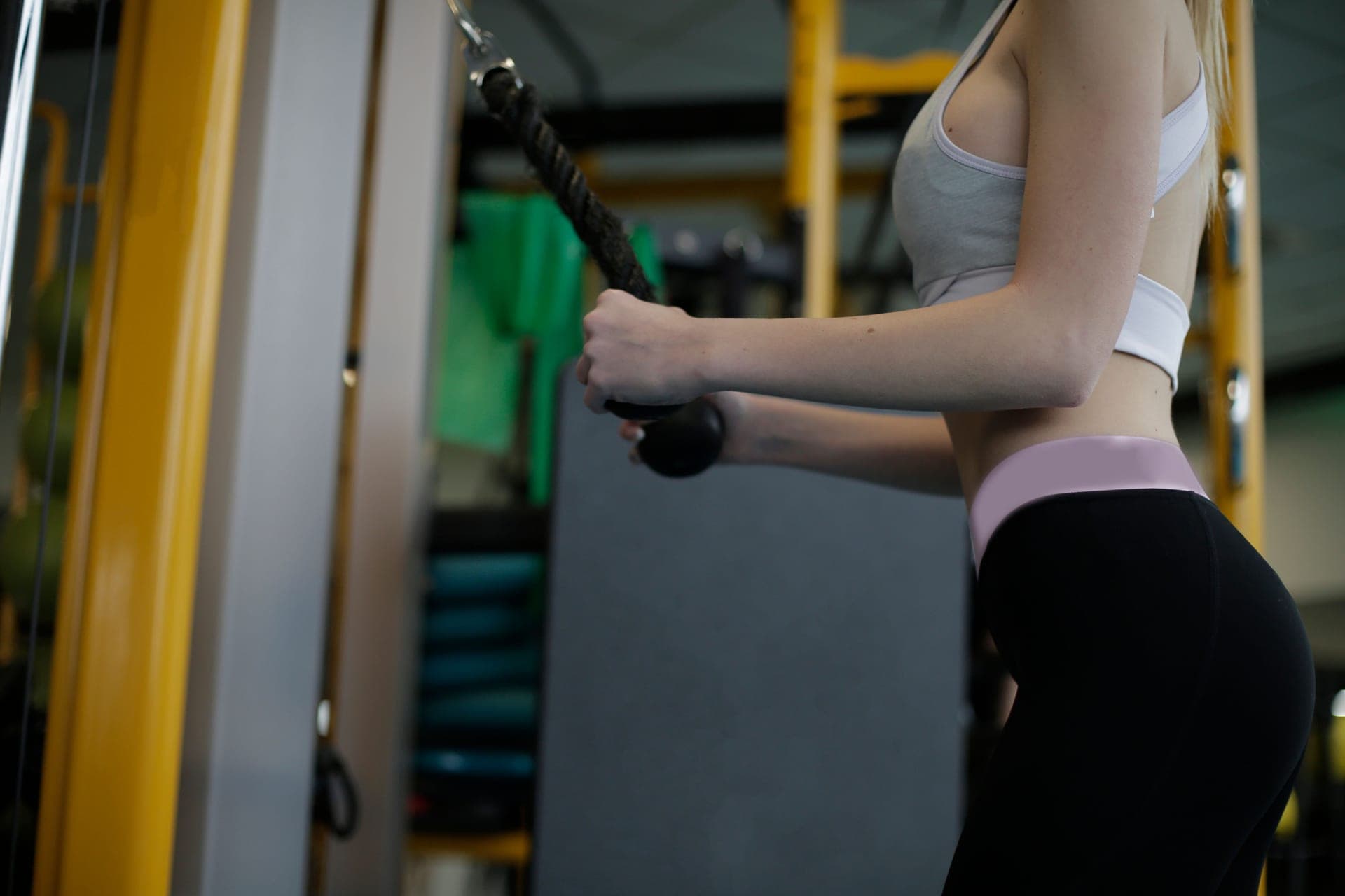 A cable machine and functional trainer in a home gym